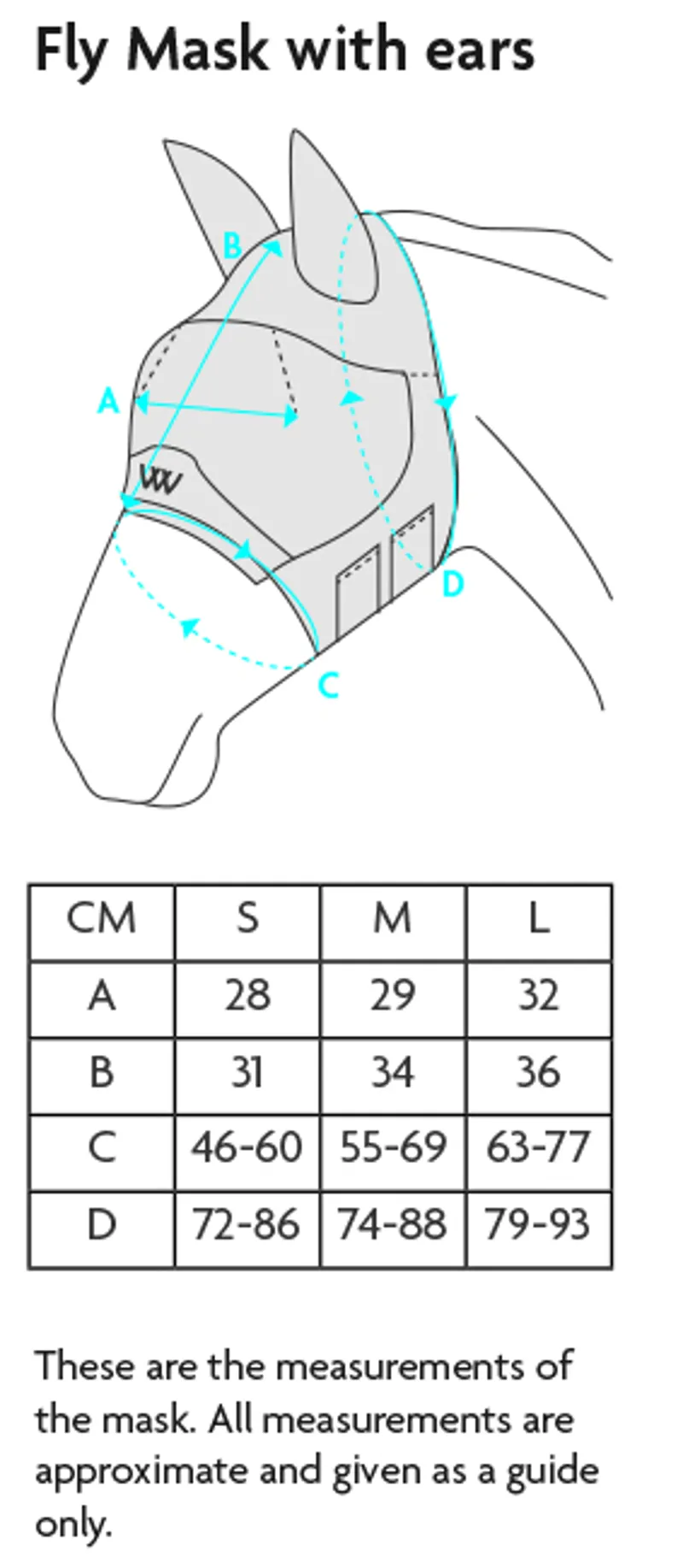 Woof Wear UV Fly Mask With Ears Black-3
